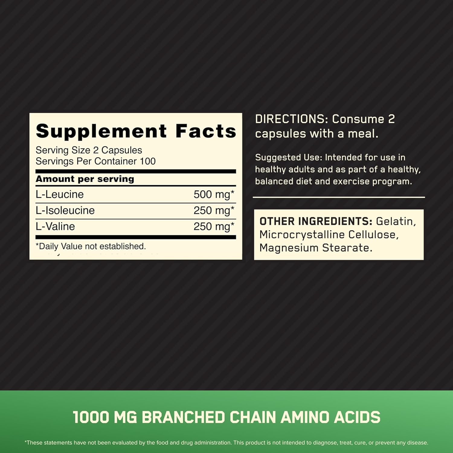 Optimum Nutrition BCAA nutritional
