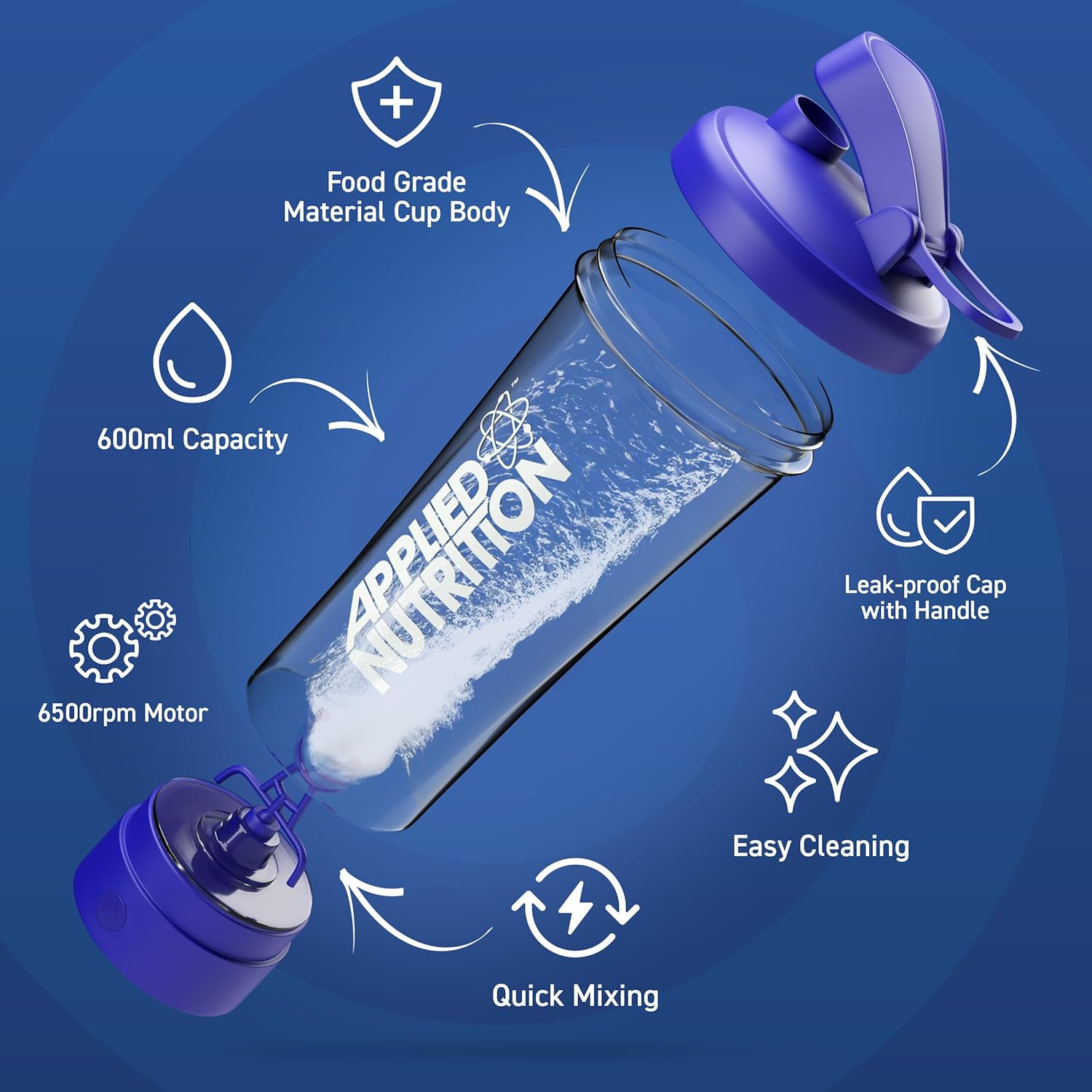 Applied Nutrition Tornado Electric Shaker Bottle