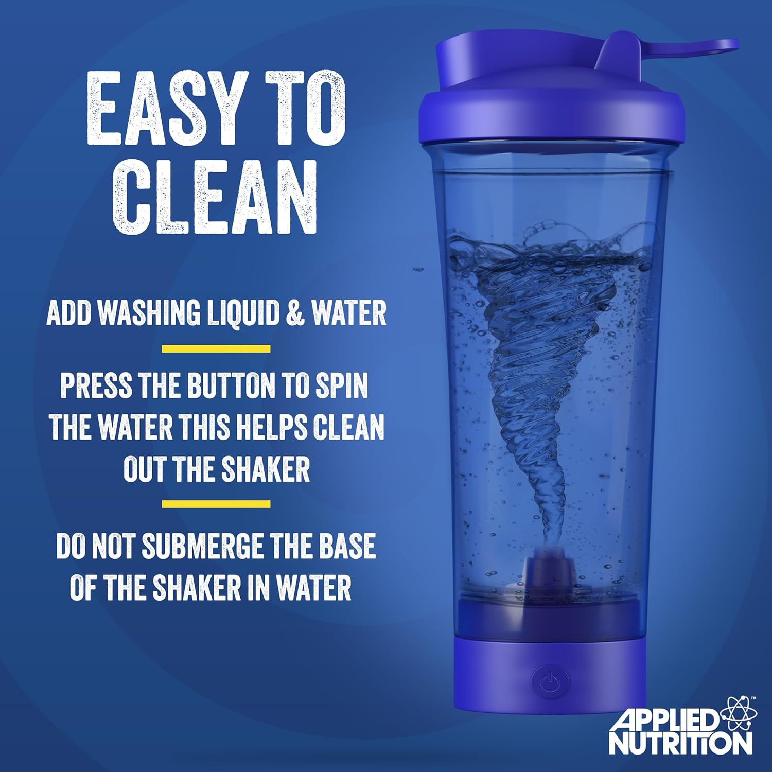 Applied Nutrition Tornado Electric Shaker Bottle clean