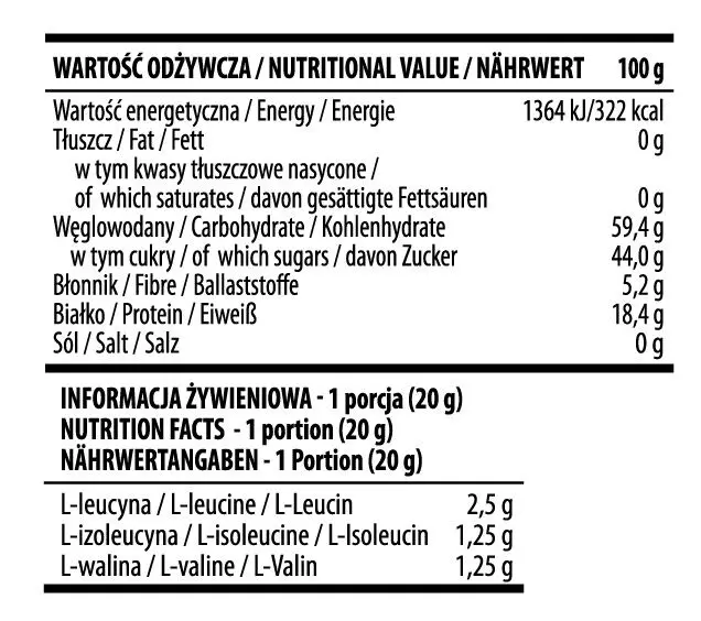 ActivLab De Luxe BCAA Smoothie 440 g apple facts