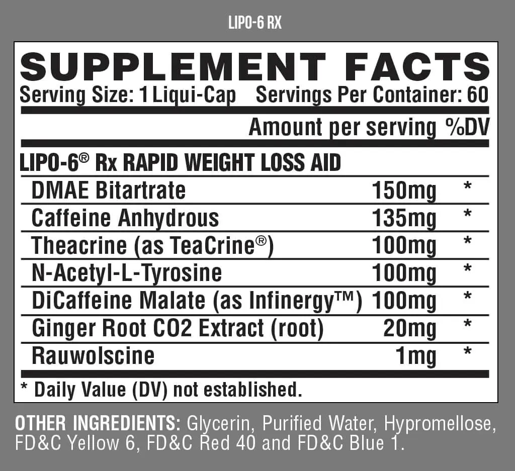 Nutrex LIPO-6 Rx 60 caps