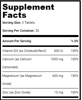 SAN Calcium Magnesium Zinc + D3 90 tabs 
