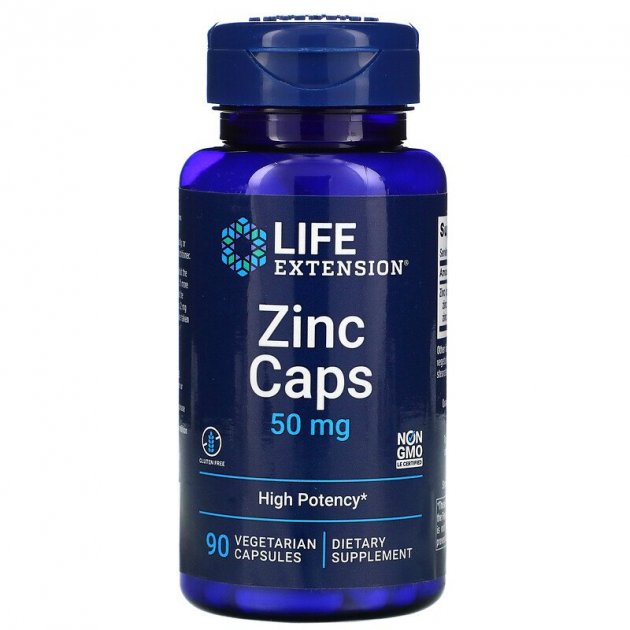 Life extension zinc 50 mg 90 caps купити, ціна в Києві та Україні ...