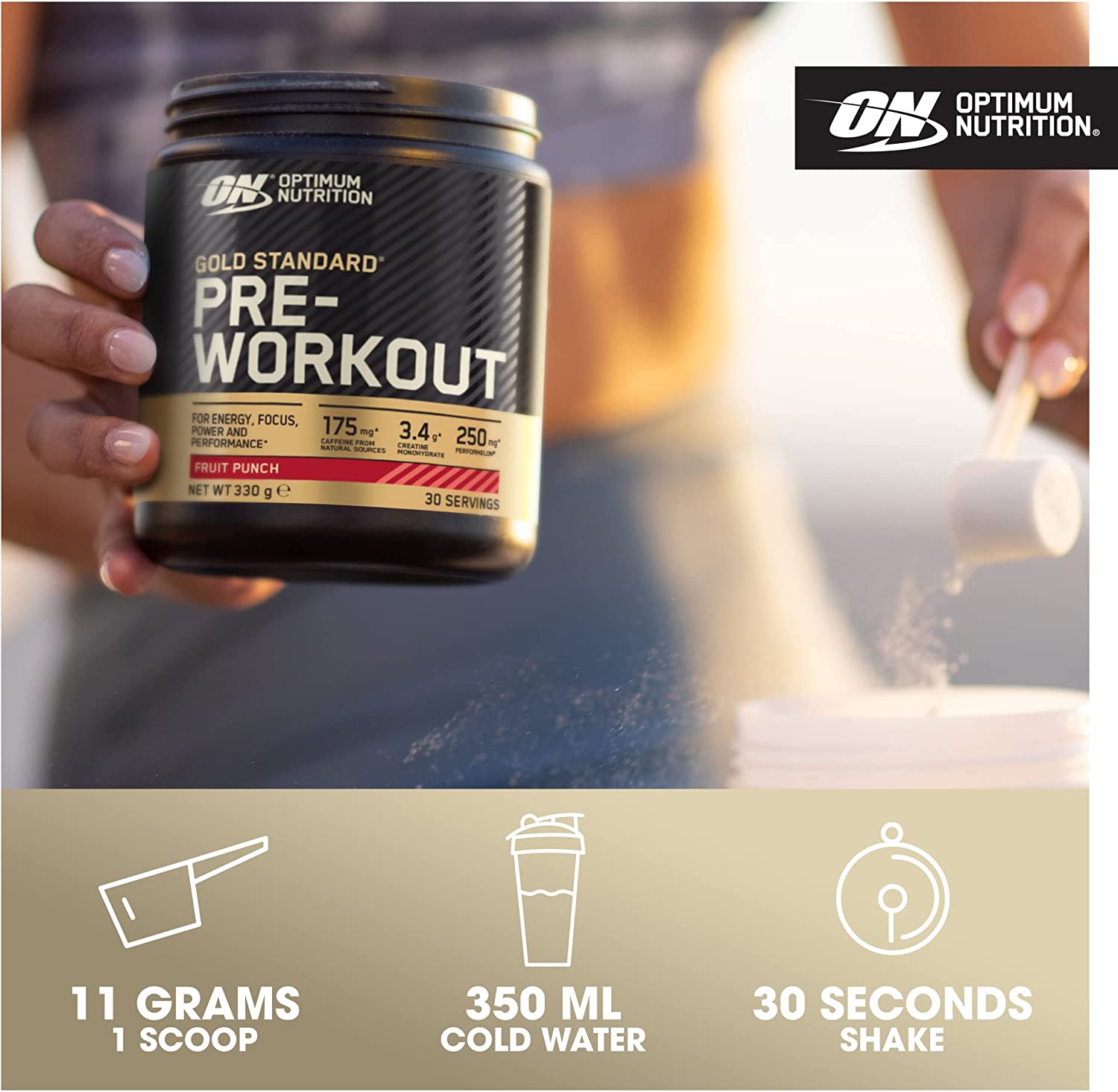 Optimum Nutrition Gold Standard Pre-Workout Watermelon Candy, 30