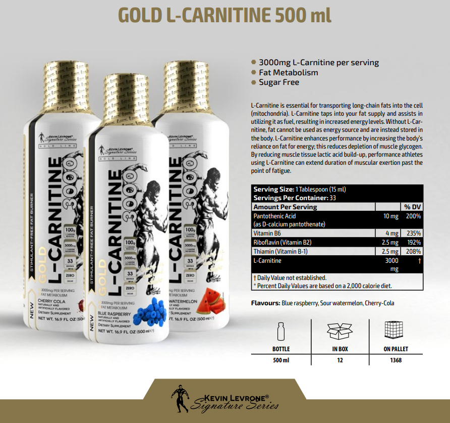gold l carnitine Kevin levrone gold l-carnitine 3000 500 ml купити, ціна в Києві та Україні,  відгуки ⭐ Mega Mass