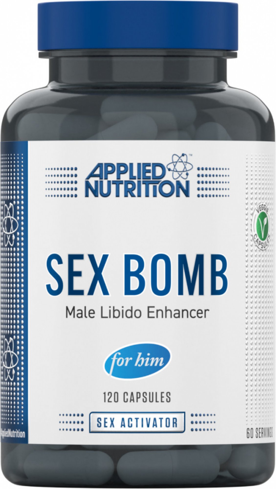 Applied nutrition sex bomb male libido enhancer for him 120 caps  