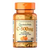 Puritan's Pride Vitamin C-500 mg with Bioflavonoids and Rose Hips 100 tabs, Фасування: 100 tabs, Концентрація: 500 mg, Коцентрація: 500 mg, image 