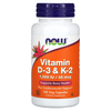 NOW Vitamin D-3 & K-2 1000 IU / 45 mcg 120 caps, image 
