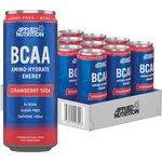 Applied Nutrition BCAA Amino-Hydrate + Energy 330 ml, Фасовка: 330 ml, Смак: Strawberry Soda / Полунична Содова, image 