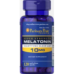 Puritan`s Pride Melatonin 10 mg 120 caps, Puritan`s Pride Melatonin 10 mg 120 caps  в интернет магазине Mega Mass