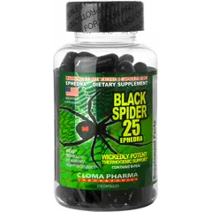 Cloma Pharma Black Spider 100 caps, Cloma Pharma Black Spider 100 caps  в интернет магазине Mega Mass