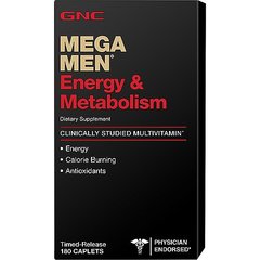 GNC Mega Men Energy & Metabolism 180 caps, GNC Mega Men Energy & Metabolism 180 caps  в интернет магазине Mega Mass