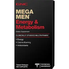 GNC Mega Men Energy & Metabolism 180 caps, GNC Mega Men Energy & Metabolism 180 caps  в интернет магазине Mega Mass