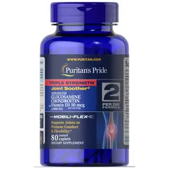 Puritan's Pride Triple Strength Glucosamine Chondroitin with Vitamin D3 80 caplets, Puritan's Pride Triple Strength Glucosamine Chondroitin with Vitamin D3 80 caplets  в интернет магазине Mega Mass