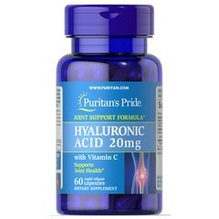 Puritan's Pride Hyaluronic Acid 20 mg 60 caps, Puritan's Pride Hyaluronic Acid 20 mg 60 caps  в интернет магазине Mega Mass