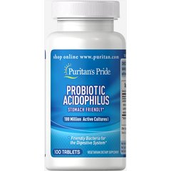Puritan's Pride Probiotic Acidophilus 100 caps, Puritan's Pride Probiotic Acidophilus 100 caps  в интернет магазине Mega Mass