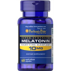 Puritan's Pride Melatonin 10 mg 60 caps, Puritan's Pride Melatonin 10 mg 60 caps  в интернет магазине Mega Mass
