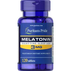 Puritan`s Pride Melatonin 3 mg 120 tabs, image 