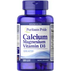 Puritan's Pride Calcium Magnesium+Vitamin D3 120 caplets, image 