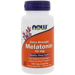 NOW Melatonin 10 mg 100 caps, NOW Melatonin 10 mg 100 caps  в интернет магазине Mega Mass