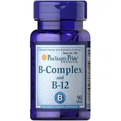 Puritan's Pride Vitamin B-Complex and Vitamin B-12 90 tabs, Puritan's Pride Vitamin B-Complex and Vitamin B-12 90 tabs  в интернет магазине Mega Mass