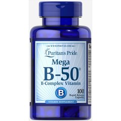 Puritan's Pride Vitamin B-50 Complex 100 caps, image 