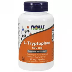 NOW L-Tryptophan 500 mg 60 caps, Фасовка: 60 caps, NOW L-Tryptophan 500 mg 60 caps, Фасовка: 60 caps  в интернет магазине Mega Mass
