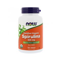 NOW Spirulina 500 mg 180 tabs, image 