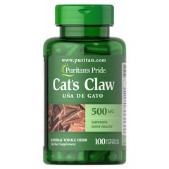 Puritan's Pride Cat's Claw 500 mg 100 caps, Puritan's Pride Cat's Claw 500 mg 100 caps  в интернет магазине Mega Mass