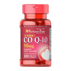 Puritan’s Pride Co Q-10  50 mg 100 softgels, Puritan’s Pride Co Q-10  50 mg 100 softgels  в интернет магазине Mega Mass