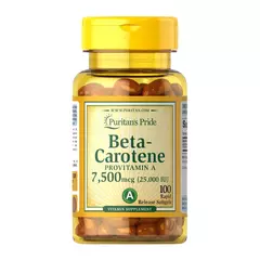 Puritan’s Pride Beta-Carotene 7500 mcg 100 softgels, Фасовка: 100 softgels, Концентрация: 7500 mcg, Коцентрація: 7.500 mcg, Puritan’s Pride Beta-Carotene 7500 mcg 100 softgels, Фасовка: 100 softgels, Концентрация: 7500 mcg, Коцентрація: 7.500 mcg  в интернет магазине Mega Mass