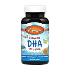 Carlson Labs Kid's Chewable DHA 100 mg 60 softgels, Carlson Labs Kid's Chewable DHA 100 mg 60 softgels  в интернет магазине Mega Mass