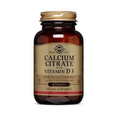 Solgar Calcium Citrate with Vitamin D3 60 tabs, image 