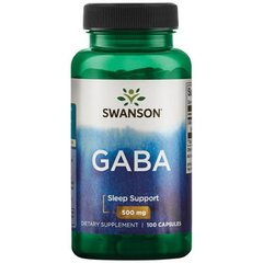 Swanson GABA 500 mg 100 caps, Swanson GABA 500 mg 100 caps  в интернет магазине Mega Mass
