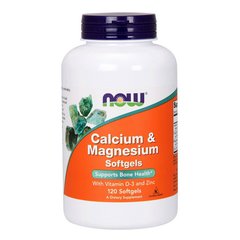 NOW Calcium & Magnesium 120 softgels, NOW Calcium & Magnesium 120 softgels  в интернет магазине Mega Mass