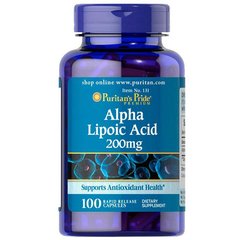 Puritan's Pride Alpha Lipoic Acid 200 mg 100 caps, Puritan's Pride Alpha Lipoic Acid 200 mg 100 caps  в интернет магазине Mega Mass
