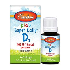 Carlson Labs Kid's Super Daily D3 400 IU 10,3 ml, image 