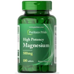Puritan's Pride Magnesium 500 mg 100 tabs, image 