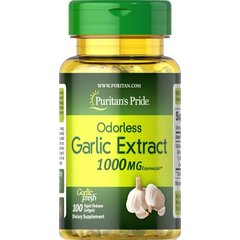 Puritan's Pride Garlic Extract 1000 mg 100 softgels, Puritan's Pride Garlic Extract 1000 mg 100 softgels  в интернет магазине Mega Mass