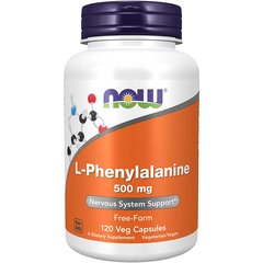 NOW L-Phenylalanine 500 mg 120 caps, image 