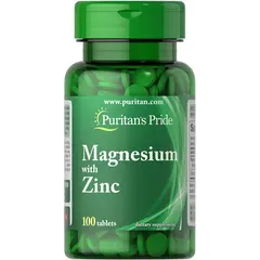 Puritan's Pride Magnesium with Zinc 100 tabs, image 