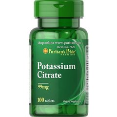 Puritan’s Pride Potassium 99 mg 100 tabs, image 