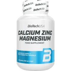 BioTech Calcium Zinc Magnesium 100 tabs, image 