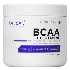OstroVit BCAA + Glutamine 200 g, Смак: Orange / Апельсин, image 