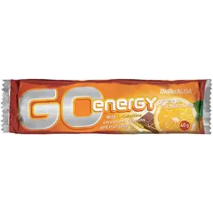 BioTech GO Energy Bar 40g Orange in dark chocolate, image 