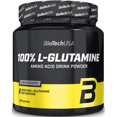 BioTech L-Glutamine 100% 240 g, Фасовка: 240 g, Смак: Unflavored  / Без смаку, image 
