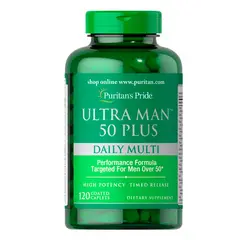 Puritan's Pride Ultra Man 50 Plus Daily Multi 120 caps, Фасовка: 120 caps, Puritan's Pride Ultra Man 50 Plus Daily Multi 120 caps, Фасовка: 120 caps  в интернет магазине Mega Mass