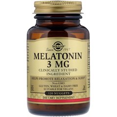 Solgar Melatonin 3 mg 120 tabs, Solgar Melatonin 3 mg 120 tabs  в интернет магазине Mega Mass
