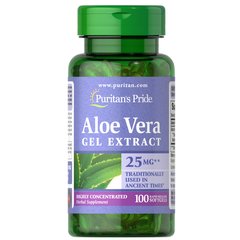 Puritan's Pride Aloe Vera 25 mg 100 softgels, image 