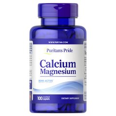 Puritan's Pride Chelated Calcium Magnesium 100 tabs, Puritan's Pride Chelated Calcium Magnesium 100 tabs  в интернет магазине Mega Mass